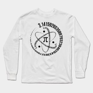 Pi Day 2024-Unique Atom Science Math White Long Sleeve T-Shirt